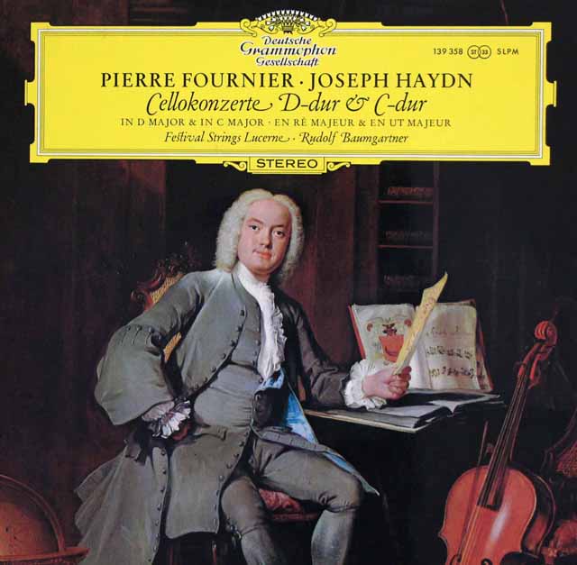 【オリジナル盤】フルニエ、バウムガルトナーのハイドン/チェロ協奏曲第1、2番　独DGG　3507　LP レコード