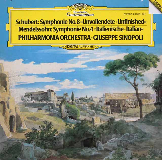 シノーポリのシューベルト/交響曲第8番「未完成」ほか　独DGG　3507　LP レコード
