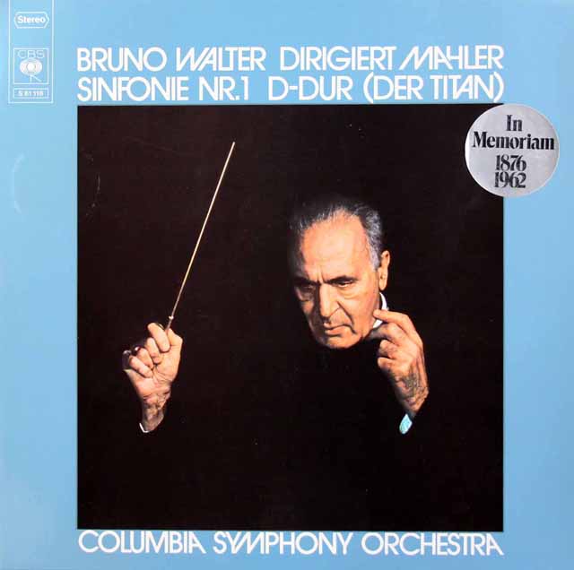ワルターのマーラー/交響曲第1番「巨人」　独CBS　3507　LP レコード