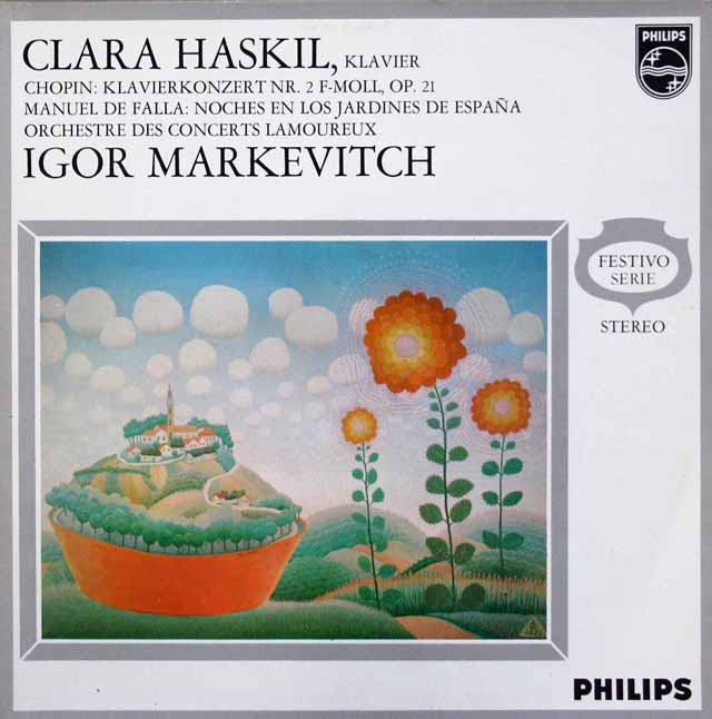 ハスキル、マルケヴィチのショパン/ピアノ協奏曲第2番ほか　蘭PHILIPS　3507　LP レコード