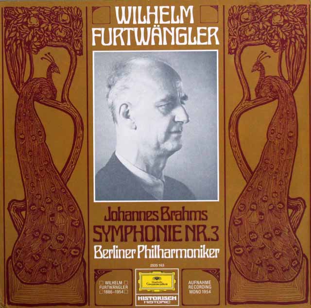フルトヴェングラーのブラームス/交響曲第3番　独DGG　3508　LP レコード