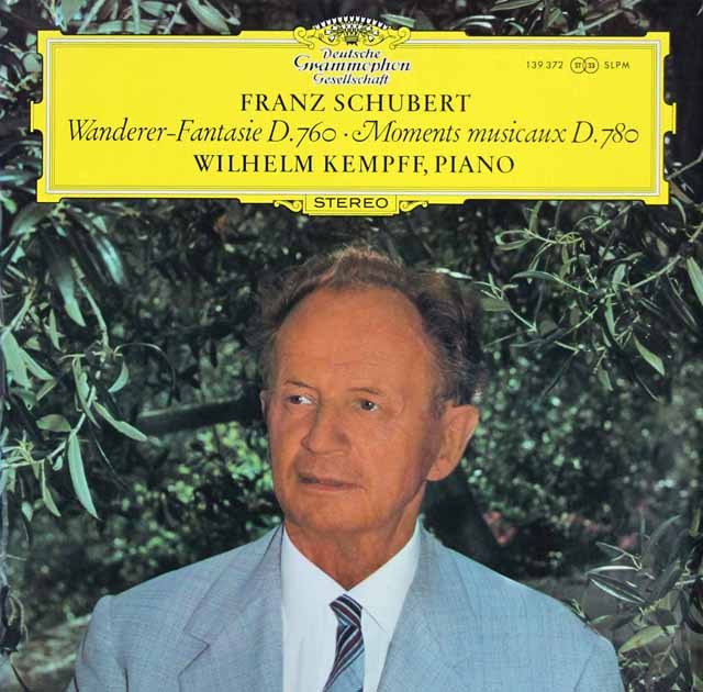 ケンプのシューベルト/さすらい人幻想曲、楽興の時　独DGG　3508　LP レコード