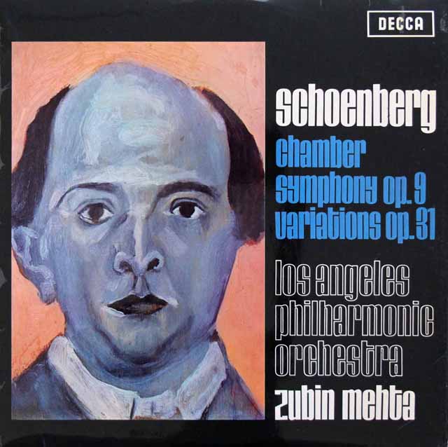【オリジナル盤】　メータのシェーンベルク/室内交響曲、管弦楽ための変奏曲　英DECCA　3508　LP レコード