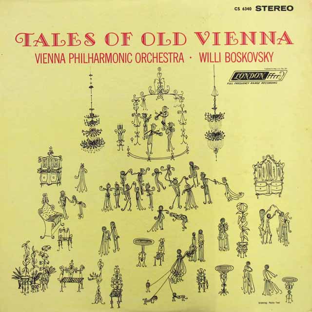 【ブルー・バック・ジャケット】　ボスコフスキーのJ.シュトラウス二世/「ウィーンの森の物語」ほか　英LONDON（DECCA）　3508　LP レコード