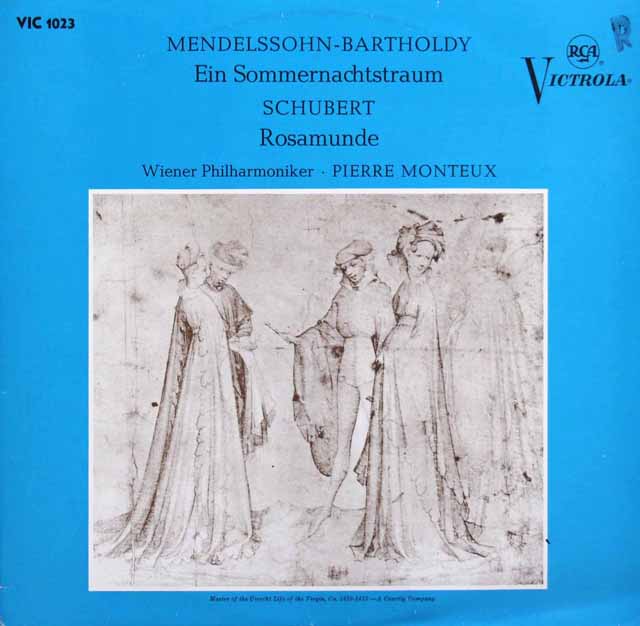 モントゥーのメンデルスゾーン/「真夏の夜の夢」より　ほか　独RCA　3508　LP レコード