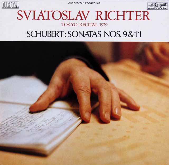 リヒテルのシューベルト/ピアノソナタ第9、11番　東京リサイタル1979　独eurodisc　3508　LP レコード
