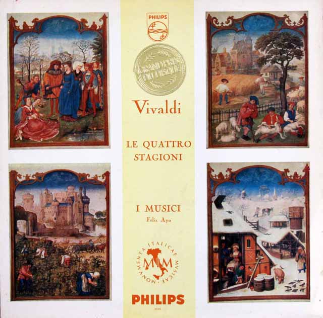 【モノラル】　アーヨ、イ・ムジチ合奏団のヴィヴァルディ/「四季」　独PHILIPS　3508　LP レコード