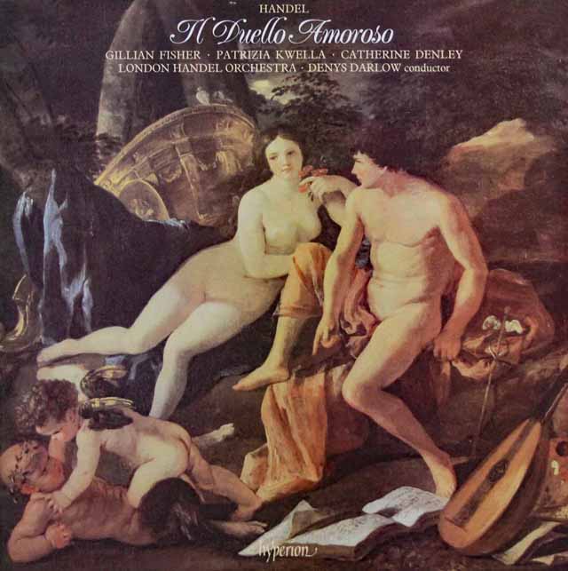 クヴェッラ、フィッシャー、デンリー、ダーロウのヘンデル/カンタータ集　独hyperion　3508　LP レコード