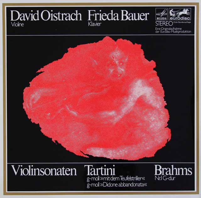 オイストラフ、バウアーのタルティーニ/「悪魔のトリル」ほか　独eurodisc　3509　LP レコード