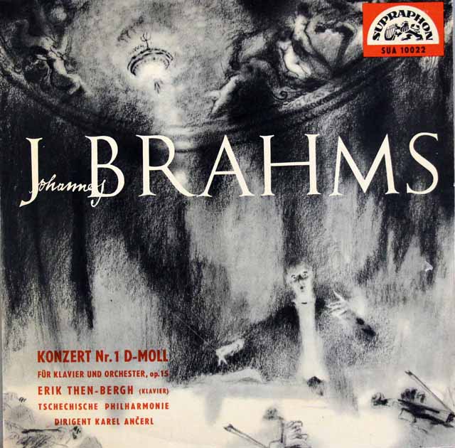 テン＝ベルク、アンチェルのブラームス/ピアノ協奏曲第1番　チェコスロヴァキアSUPRAPHON　3509　LP レコード