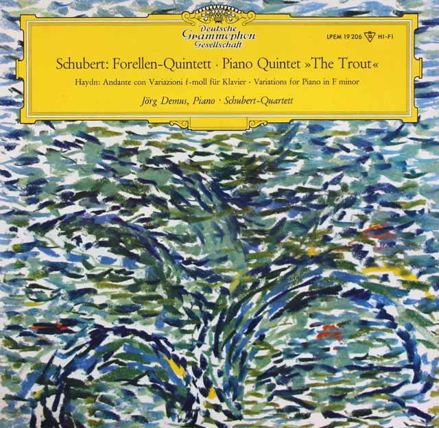 【モノラル】　デームスらのシューベルト/「鱒」ほか  　独DGG　3509　LP レコード