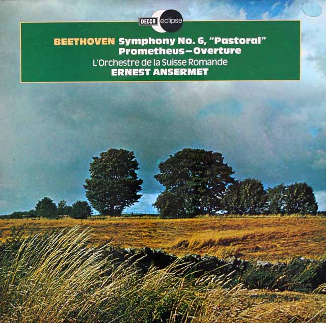 アンセルメのベートーヴェン/交響曲第6番「田園」ほか　英DECCA　3509　LP レコード