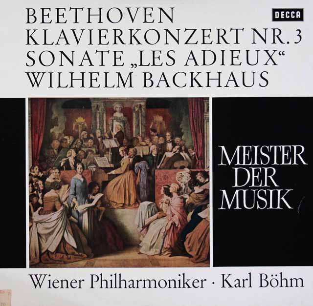 バックハウス、クラウスのベートーヴェン/ピアノ協奏曲第3番　独DECCA　3509　LP レコード