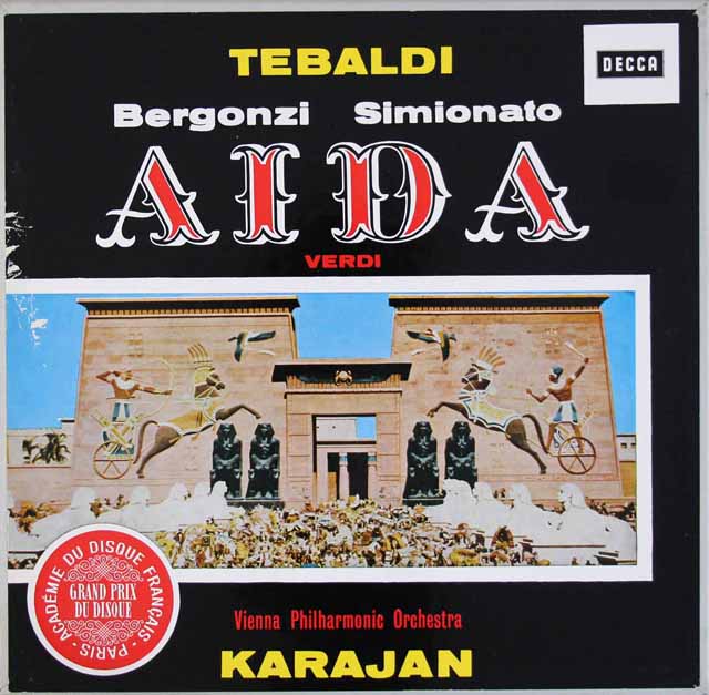 カラヤンのヴェルディ/「アイーダ」　独DECCA　3509　LP レコード