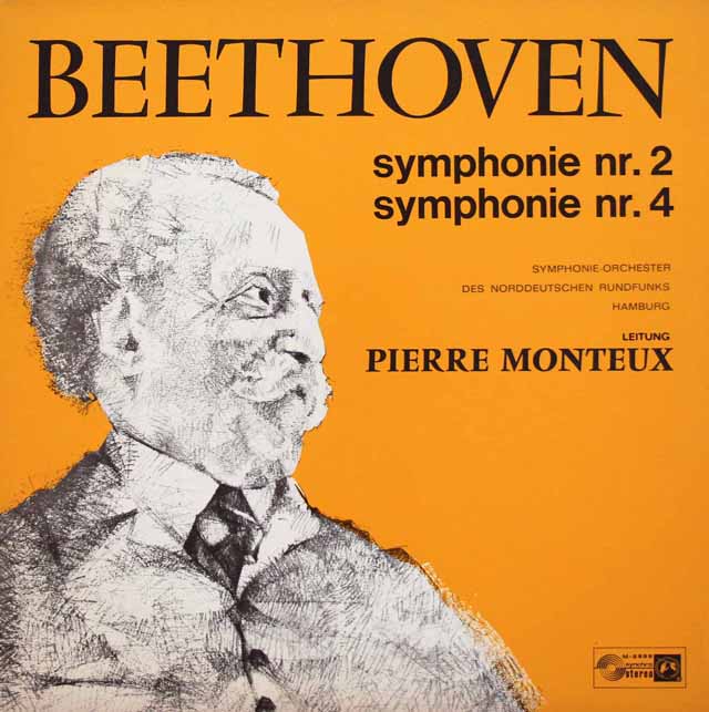 モントゥーのベートーヴェン/交響曲第2、4番　独CH　3510　LP レコード