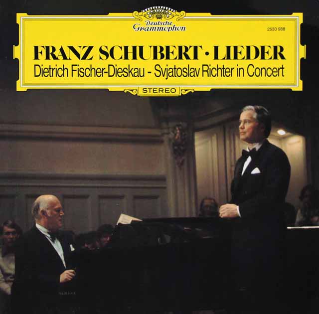 フィッシャー=ディースカウ、リヒテルのシューベルト/歌曲集　独DGG　3510　LP レコード