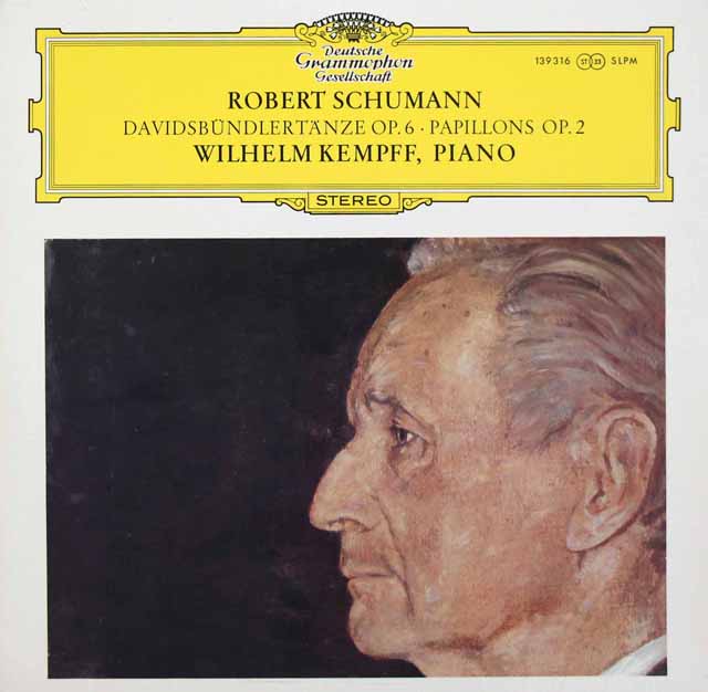 ケンプのシューマン/「ダビッド同盟舞曲集」ほか　独DGG　3510　LP レコード