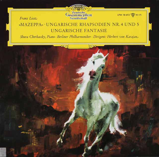 【モノラル】　カラヤンのリスト/マゼッパ、ハンガリー狂詩曲ほか　独DGG　3510　LP レコード