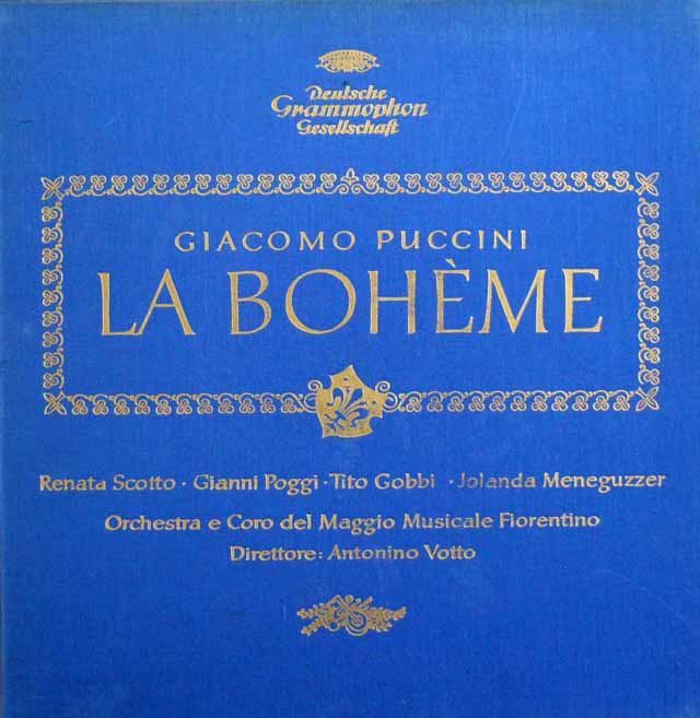 ヴォットーのプッチーニ/「ラ・ボエーム」全曲　独DGG　3510　LP レコード