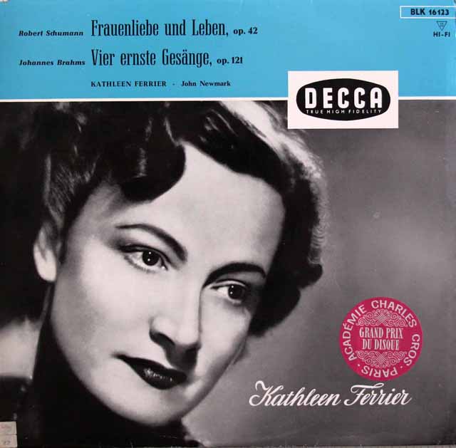 フェリアのシューマン/「女の愛と生涯」ほか　独DECCA　3510　LP レコード