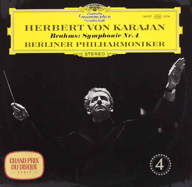 【独最初期盤】　カラヤンのブラームス/交響曲第4番　独DGG　3511　LP レコード