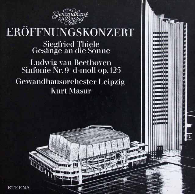 マズアのベートーヴェン/交響曲第9番「合唱」ほか（新ゲヴァントハウス・オープニング・コンサート）　東独ETERNA　3511　LP レコード