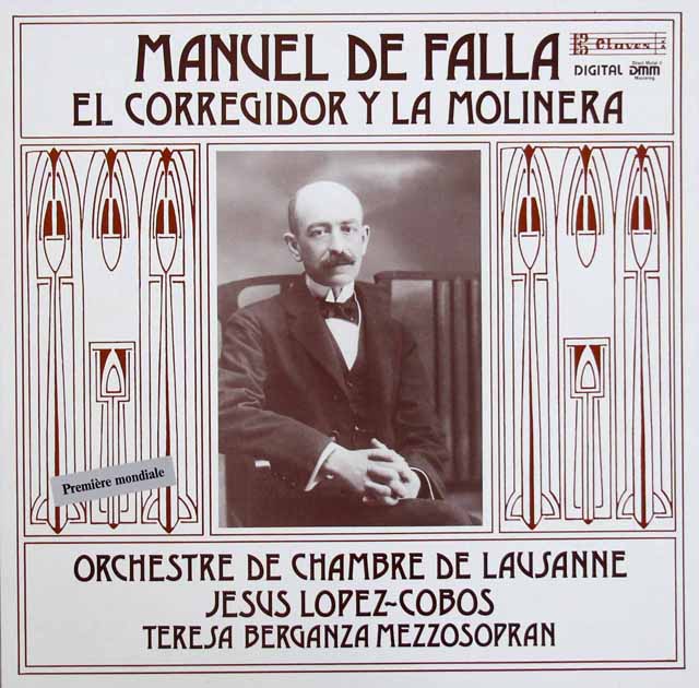 ロペス＝コボス＆ベルガンサのファリャ/「お代官様と粉屋の女房」　スイスClaves　3511　LP レコード