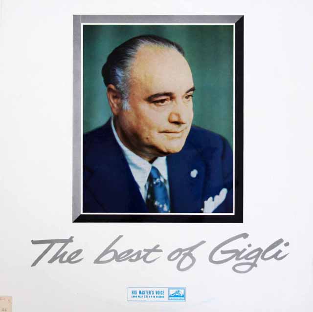 ジーリのリゴレット、トスカほかオペラアリア集　英EMI　3511　LP レコード