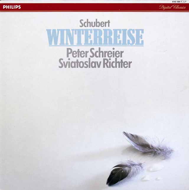 シュライアー&リヒテルのシューベルト/歌曲集「冬の旅」　蘭PHILIPS　3511　LP レコード