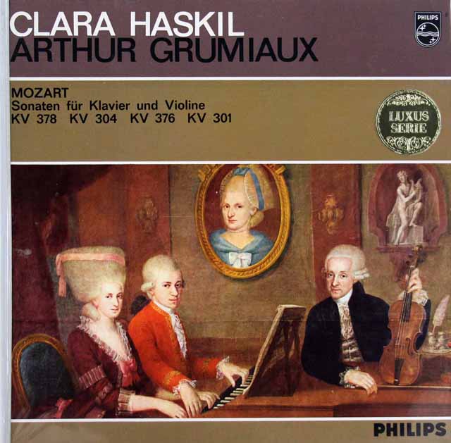 【モノラル】　グリュミオー&ハスキルのモーツァルト/ヴァイオリンソナタ集　蘭PHILIPS　3511　LP レコード