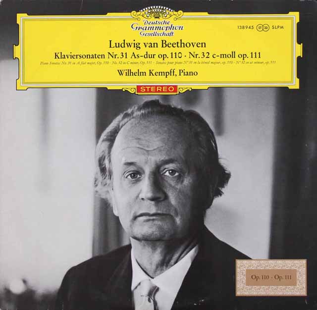 【赤ステレオ、独最初期盤】　ケンプのベートーヴェン/ピアノソナタ第31、32番　独DGG　3512　LP レコード