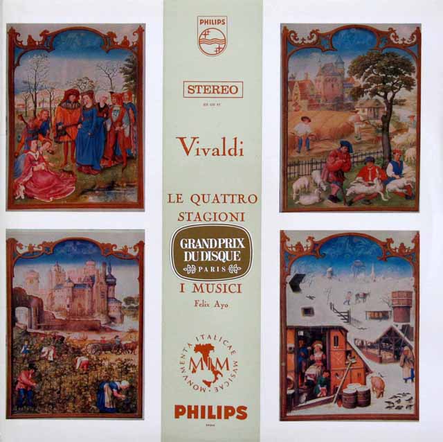 アーヨ、イ・ムジチ合奏団のヴィヴァルディ/「四季」　蘭PHILIPS　3512　LP レコード