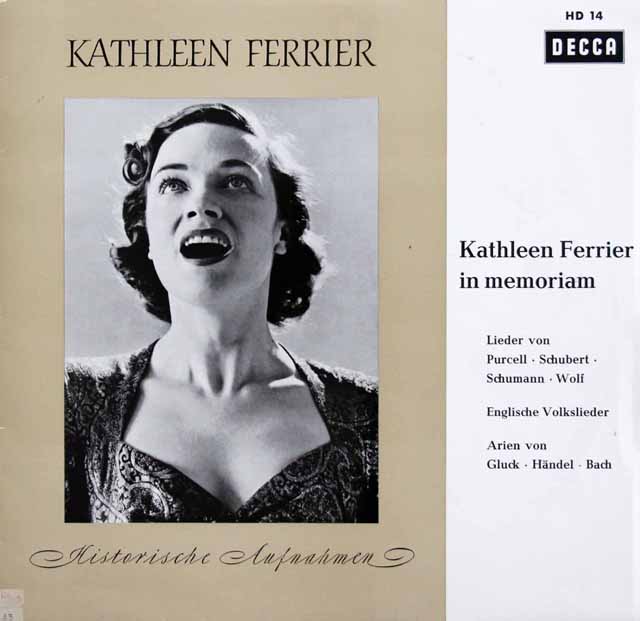 追悼・キャスリーン・フェリア　独DECCA　3512　LP レコード