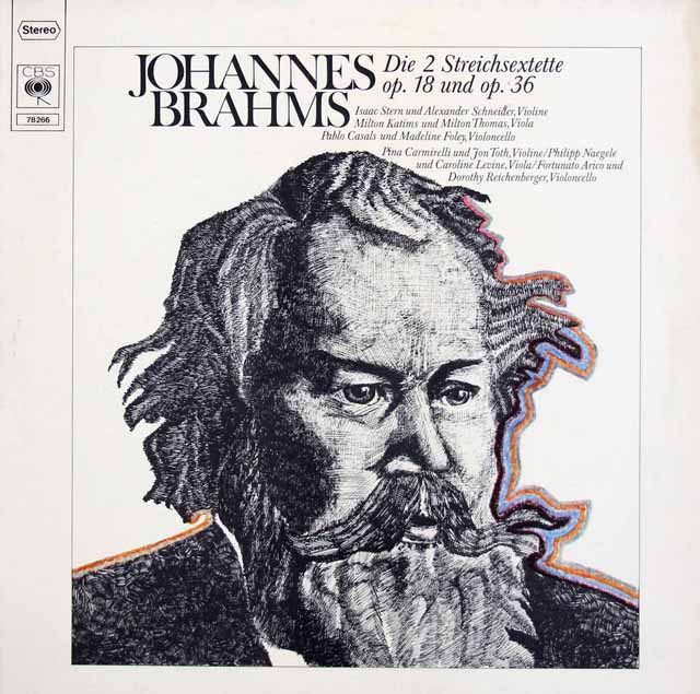 カザルス、スターンらのブラームス/弦楽六重奏曲第1番ほか　独CBS　3512　LP レコード