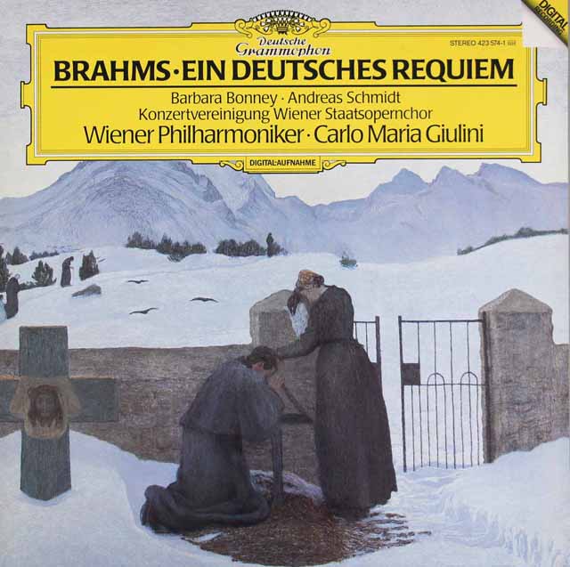 ジュリーニのブラームス/ドイツレクイエム　独DGG　3513　LP レコード