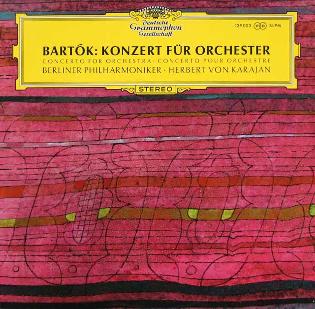 【独最初期盤】　カラヤンのバルトーク/「管弦楽のための協奏曲」　独DGG　3513　LP レコード