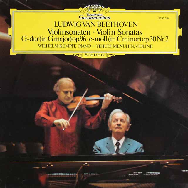 メニューイン、ケンプのベートーヴェン/ヴァイオリン・ソナタ第7、10番　独DGG　3513　LP レコード
