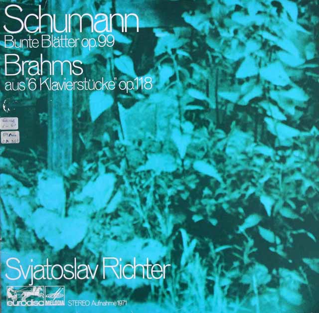 リヒテルのシューマン/「色とりどりの小品」ほか　独eurodisc　3513　LP レコード