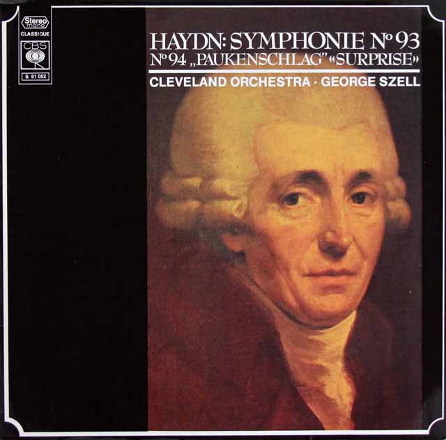 セルのハイドン/交響曲第93番、第94番「驚愕」　独CBS　3514　LP レコード