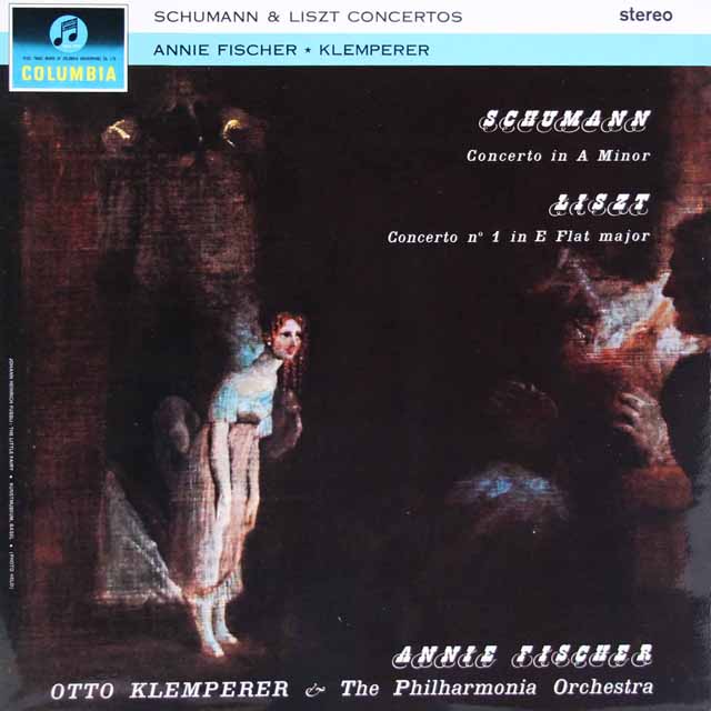 A.フィッシャー、クレンペラーのシューマン、リスト/ピアノ協奏曲集　英Columbia　3514　LP レコード