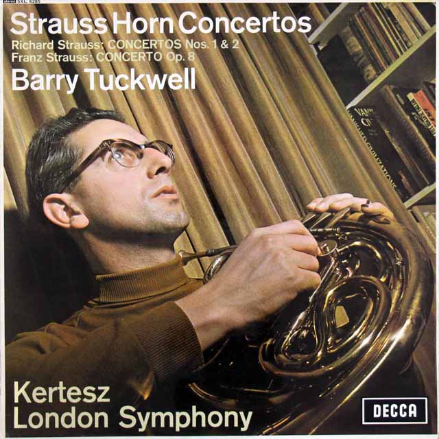 タックウェル、ケルテスのR.シュトラウス/ホルン協奏曲集　英DECCA　3514　LP レコード
