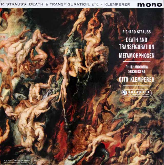 【モノラル】　クレンペラーのR.シュトラウス/「死と変容」、「メタモルフォーゼン」　英Columbia　3515　LP レコード