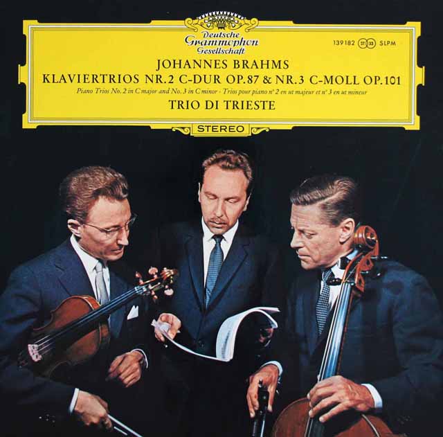 トリエステ・トリオのブラームス/ピアノ三重奏曲第2、3番　独DGG　3515　LP レコード