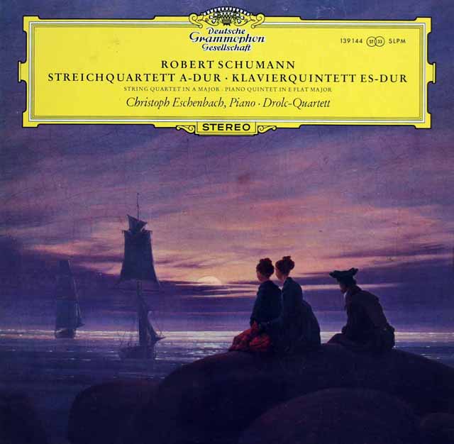 エッシェンバッハ、ドロルツ四重奏団のシューマン/ピアノ五重奏曲ほか　独DGG　3515　LP レコード