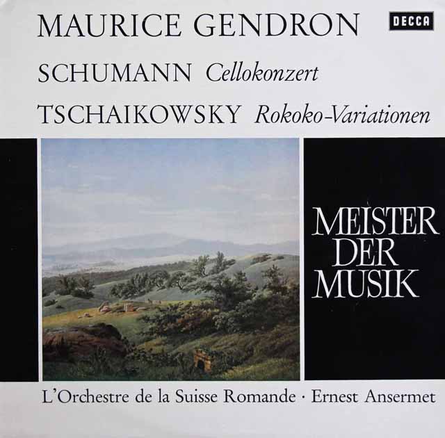 ジャンドロン、アンセルメのシューマン/チェロ協奏曲ほか　独DECCA　3515　LP レコード