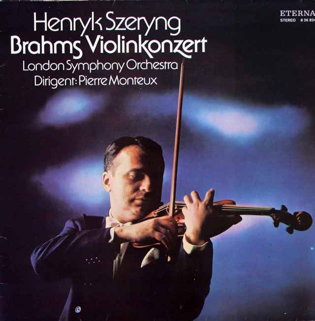 シェリング、モントゥーのブラームス/ヴァイオリン協奏曲　独ETERNA　3515　LP レコード