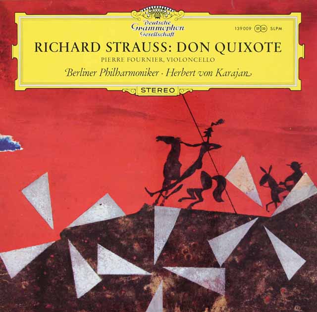 フルニエ、カラヤンのR.シュトラウス/交響詩「ドン・キホーテ」　独DGG　3516　LP レコード