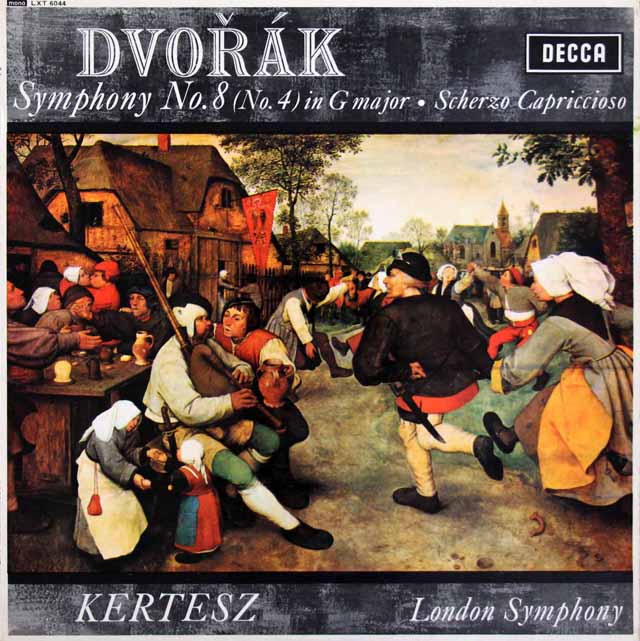 【モノラル】　ケルテスのドヴォルザーク/交響曲第8番ほか　英DECCA　3516　LP レコード