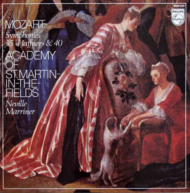 マリナーのモーツァルト/交響曲第35番「ハフナー」、第40番　蘭PHILIPS　3516　LP レコード