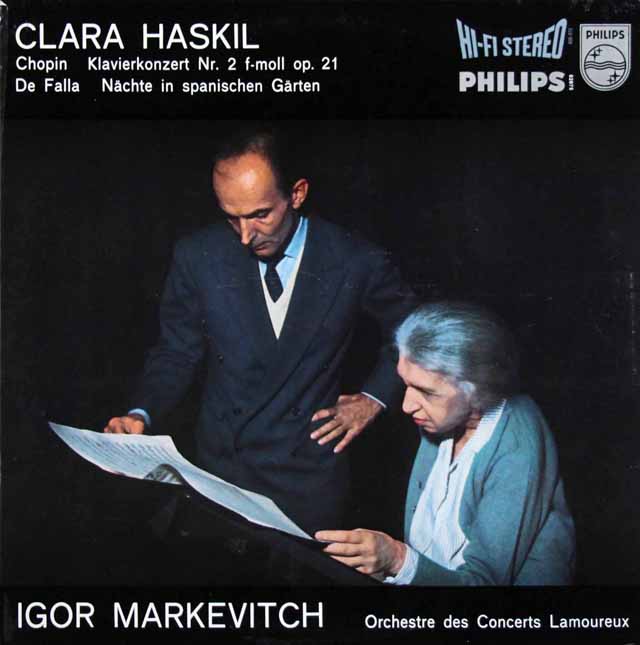 ハスキル、マルケヴィチのショパン/ピアノ協奏曲第2番ほか　蘭PHILIPS　3516　LP レコード